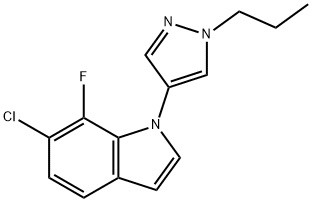 6-Kloro-7-fluworo-1-(1-propil-1H-pirazol-4-il)-1H-indol CAS Nru. : 1782070-67-0